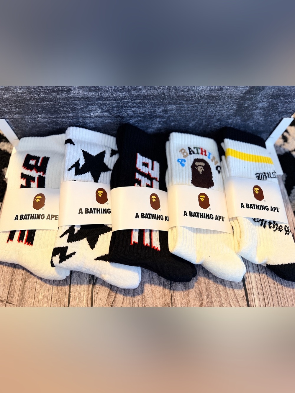 BAPE Sock Bundle (5 Pairs)